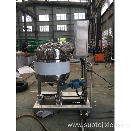 Stainless steel container heating mixing tank